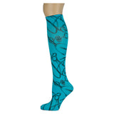 HorseWear on Turquoise Knee Highs